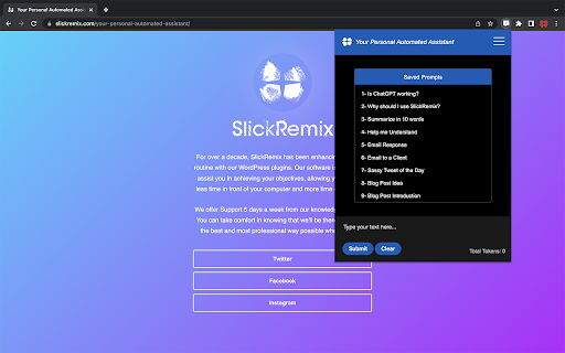 SlickRemix: su asistente web ChatGPT