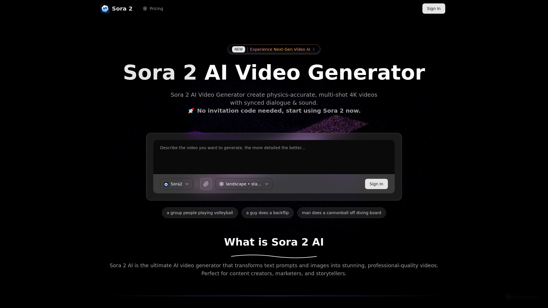 Sora 2 AI視頻生成器| 4K和同步音頻