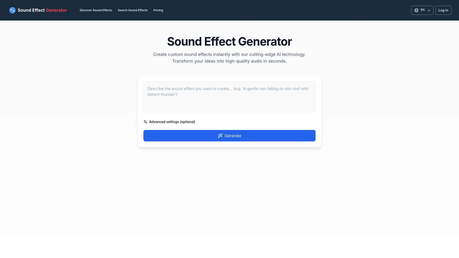 Sound Effect Generator