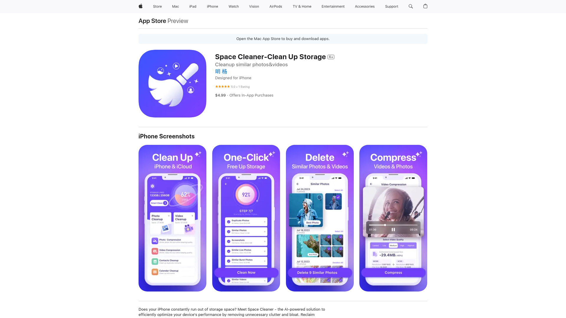 Space Cleaner-Clean Up Storage