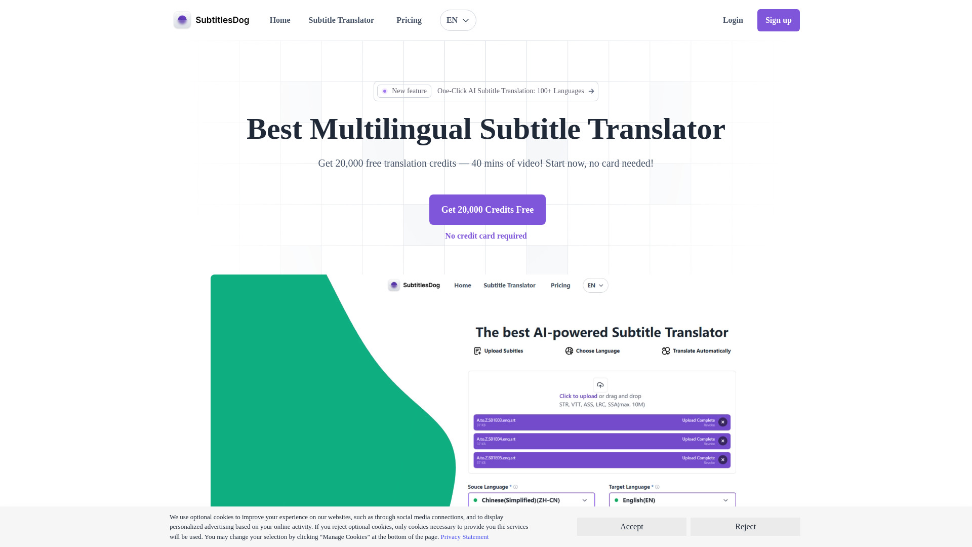 SubtitlesDog - Mejor traductor de subtítulos con IA