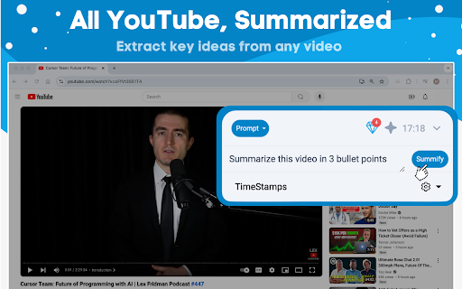 Summify : Résumateur YouTube AI avec ChatGPT