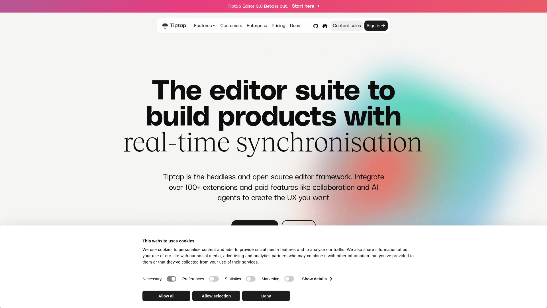 Tiptap Editor 3.0ベータ