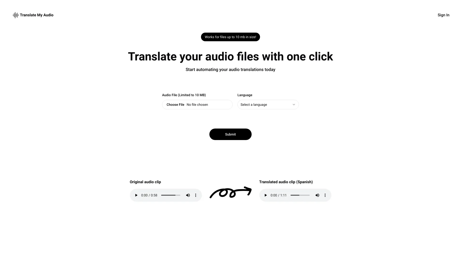 Translate My Audio