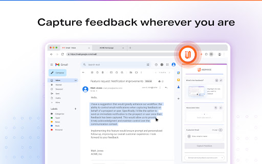 UserVoice Feedback Capture