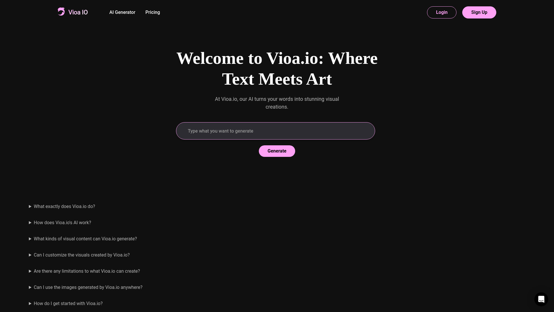 Vioa.io AI-Bildgenerator