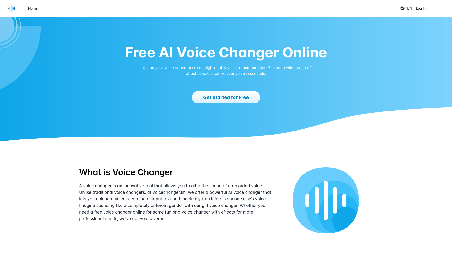 VoiceChanger.im : IA Voice Cloner et synthèse vocale gratuites en ligne
