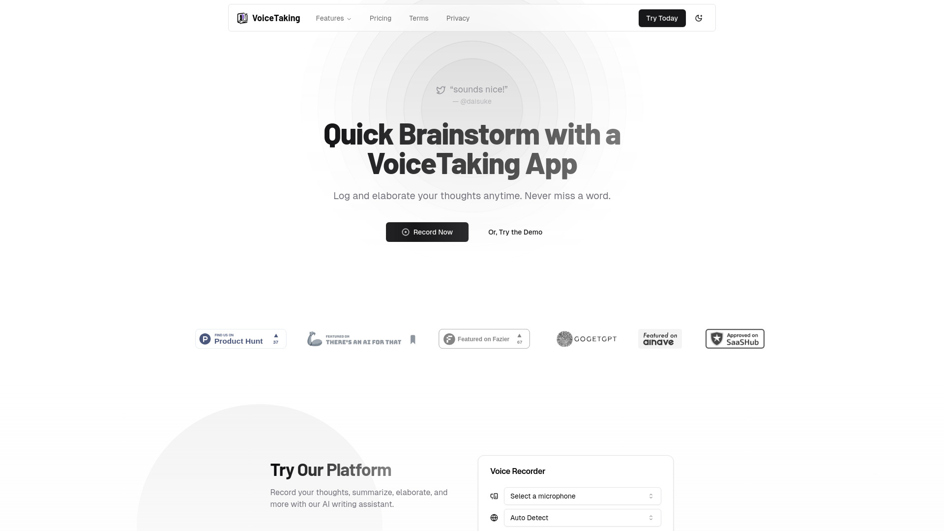 VoiceTaking
