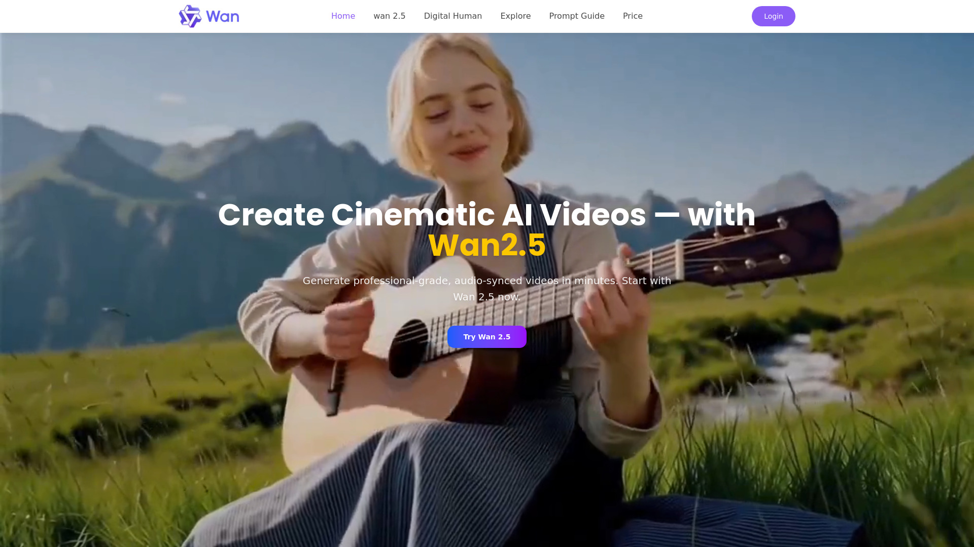 Wan 2.5: modelo líder de generación de vídeo con IA (Wan 2.5)|Wan AI