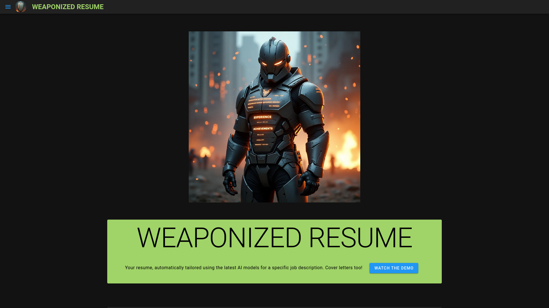 WEAPONIZED RESUME