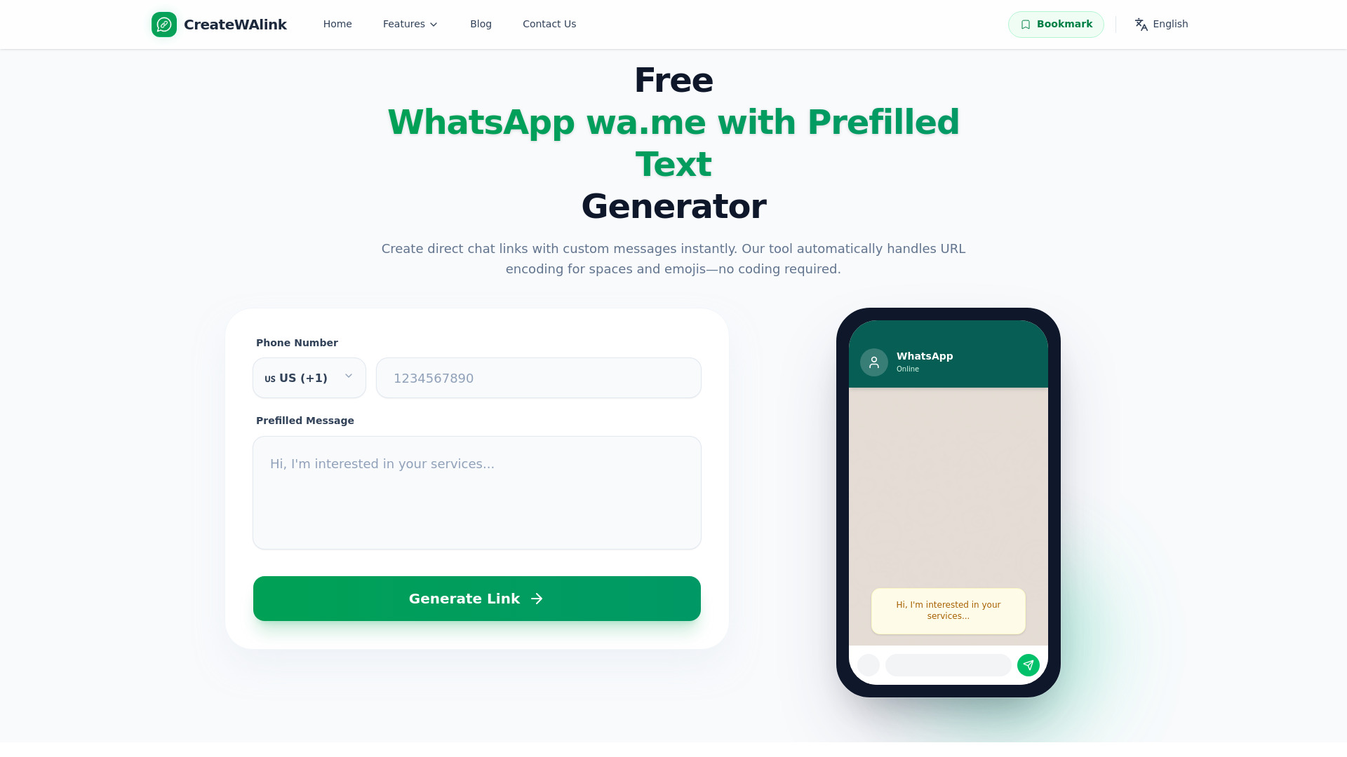 WhatsApp wa.me com texto pré-preenchido
