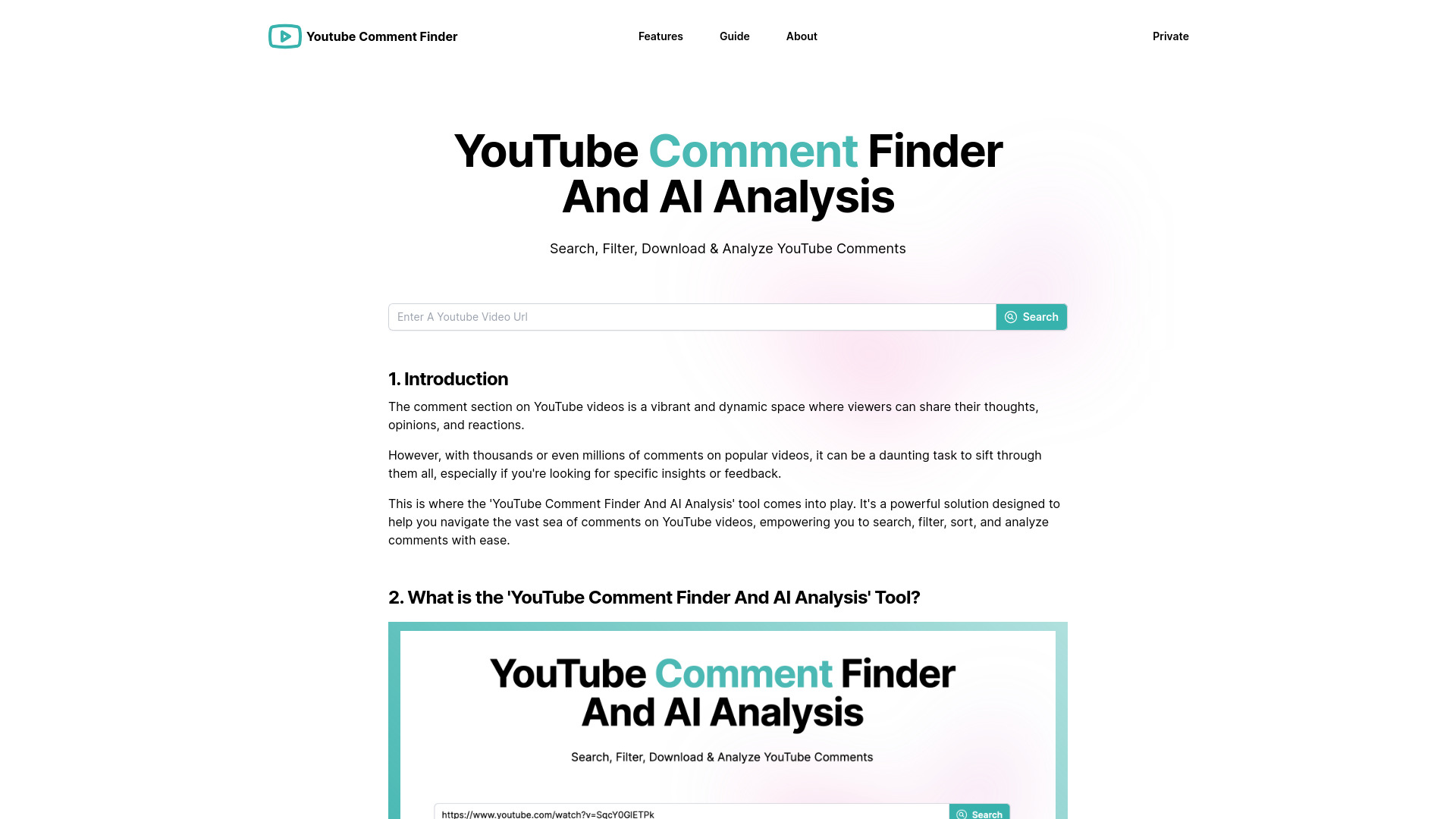 YouTube-Kommentarfinder und KI-Analyse