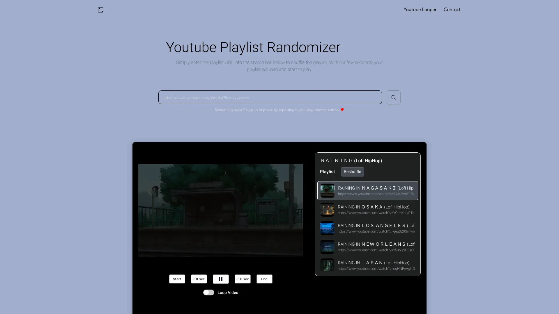 YouTube-Playlist-Randomizer