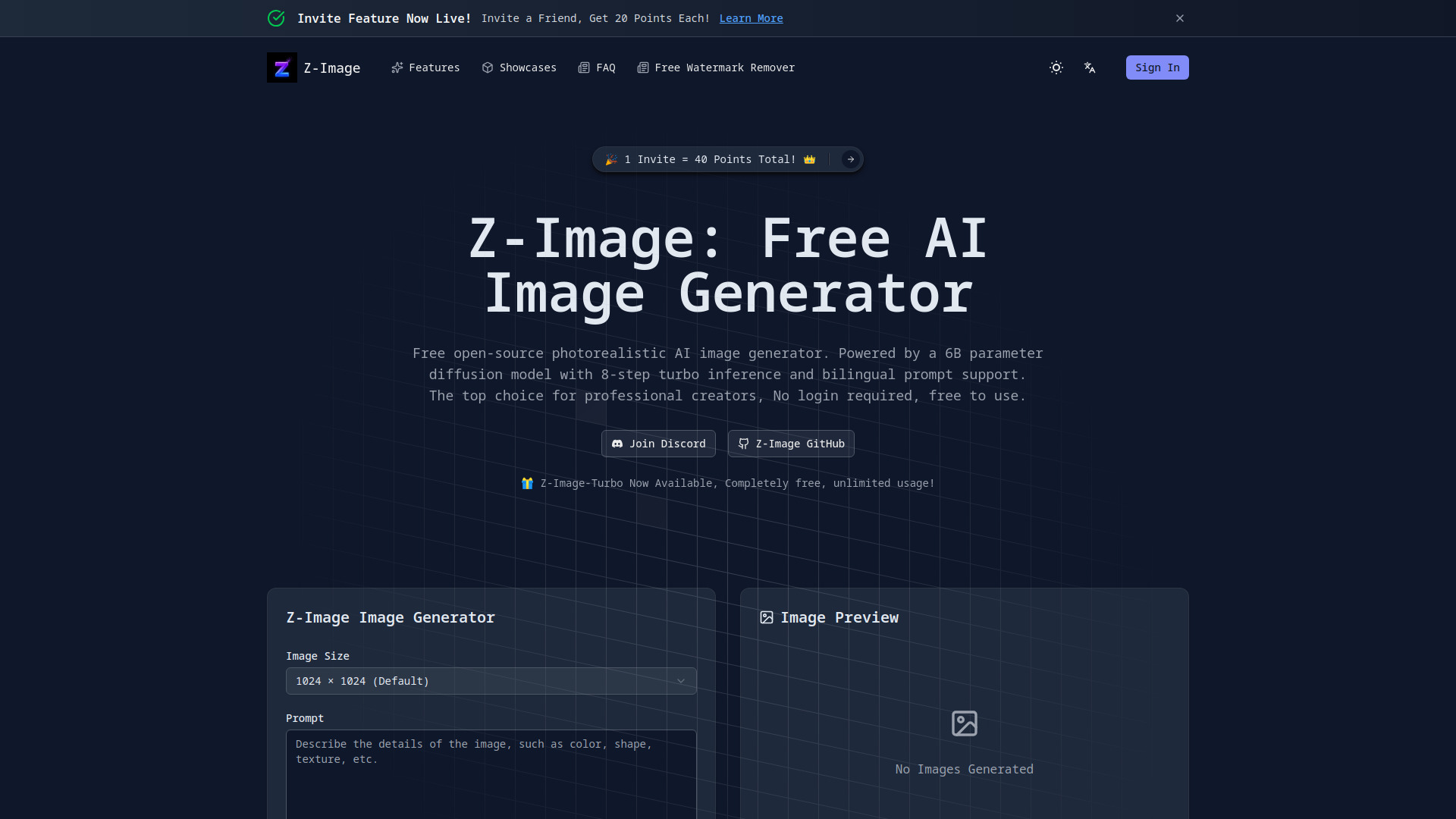 Z-Image - Free AI Image Generator | No Login