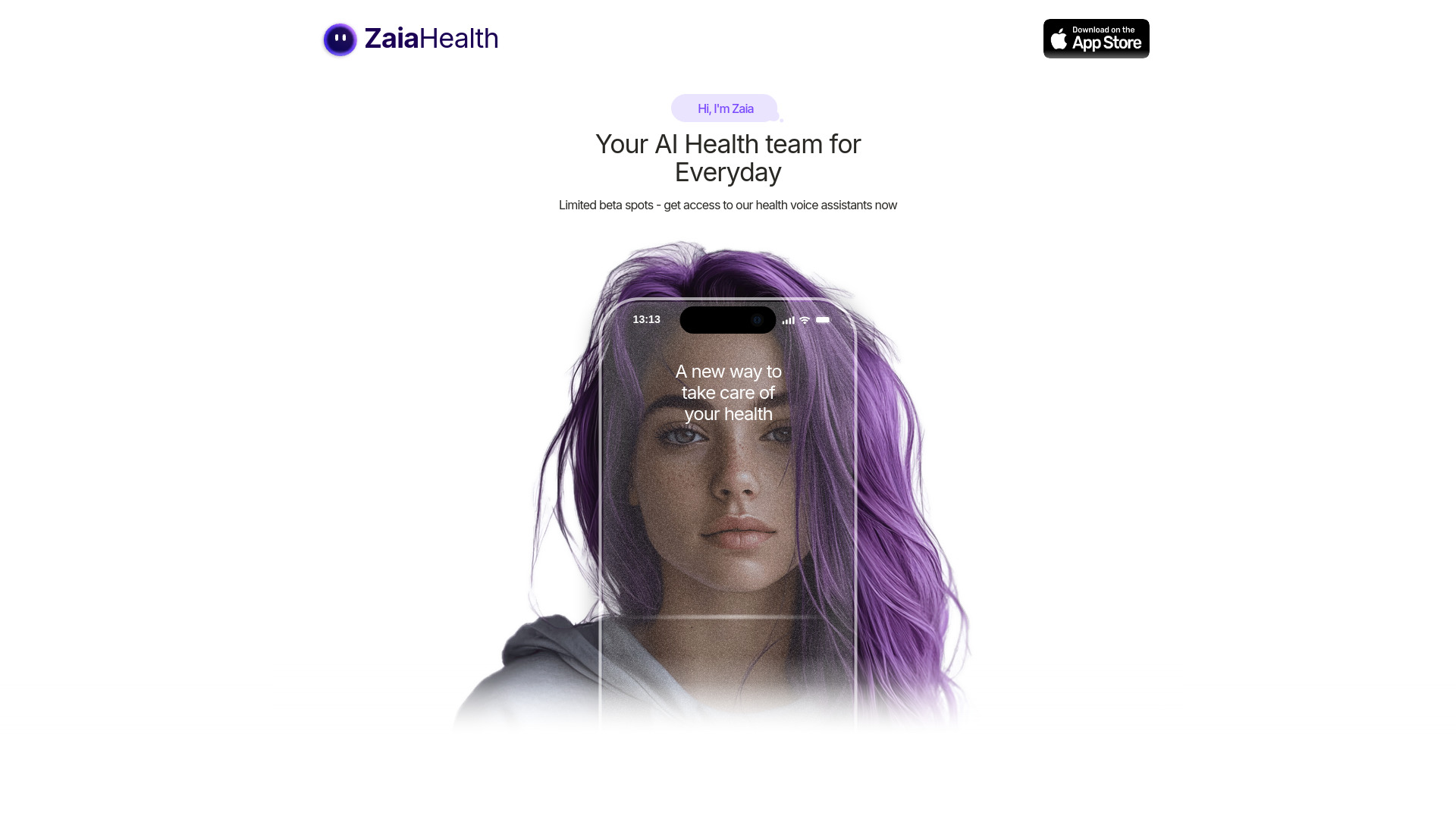 Zaia Health Voice Assist (تطبيق iOS)