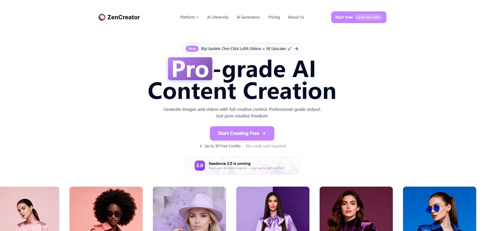 ZenCreator: vídeo y fotografía con IA sin restricciones