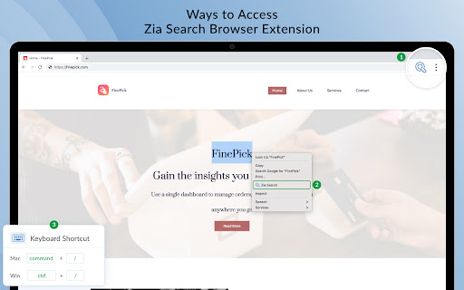 Zia Search from Zoho