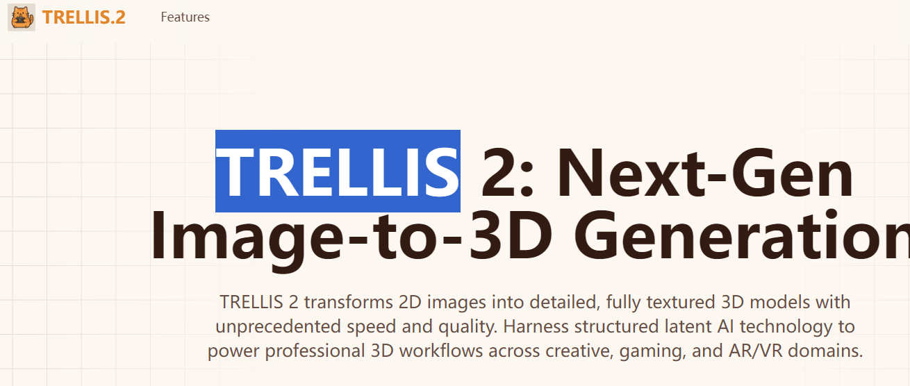 TRELLIS 2 – Advanced Image-to-3D Model Generation AI