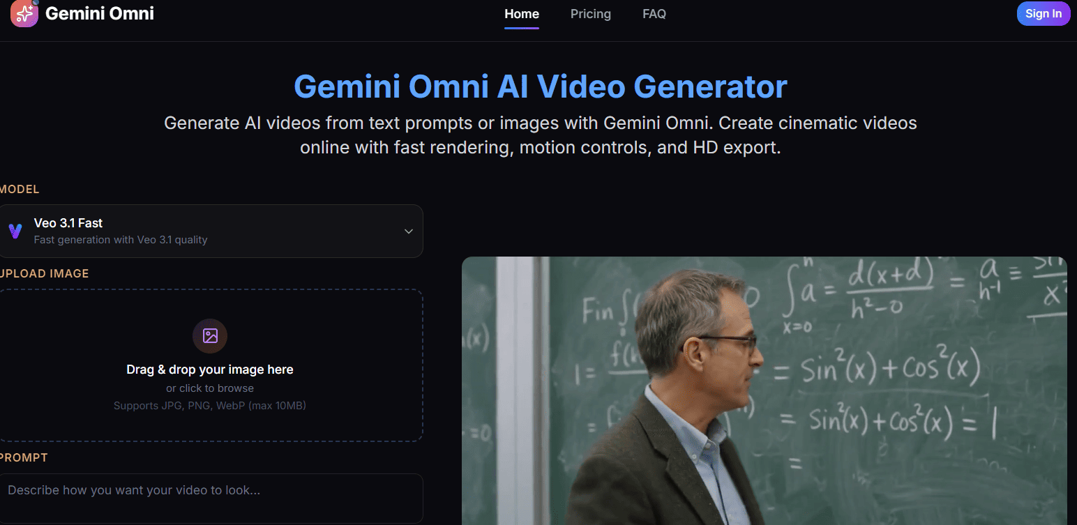 Gemini Omni Video Generator