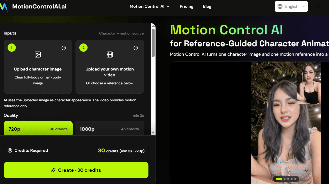 MotionControlAI.ai - मोशन कंट्रोल एआई वीडियो जेनरेटर
