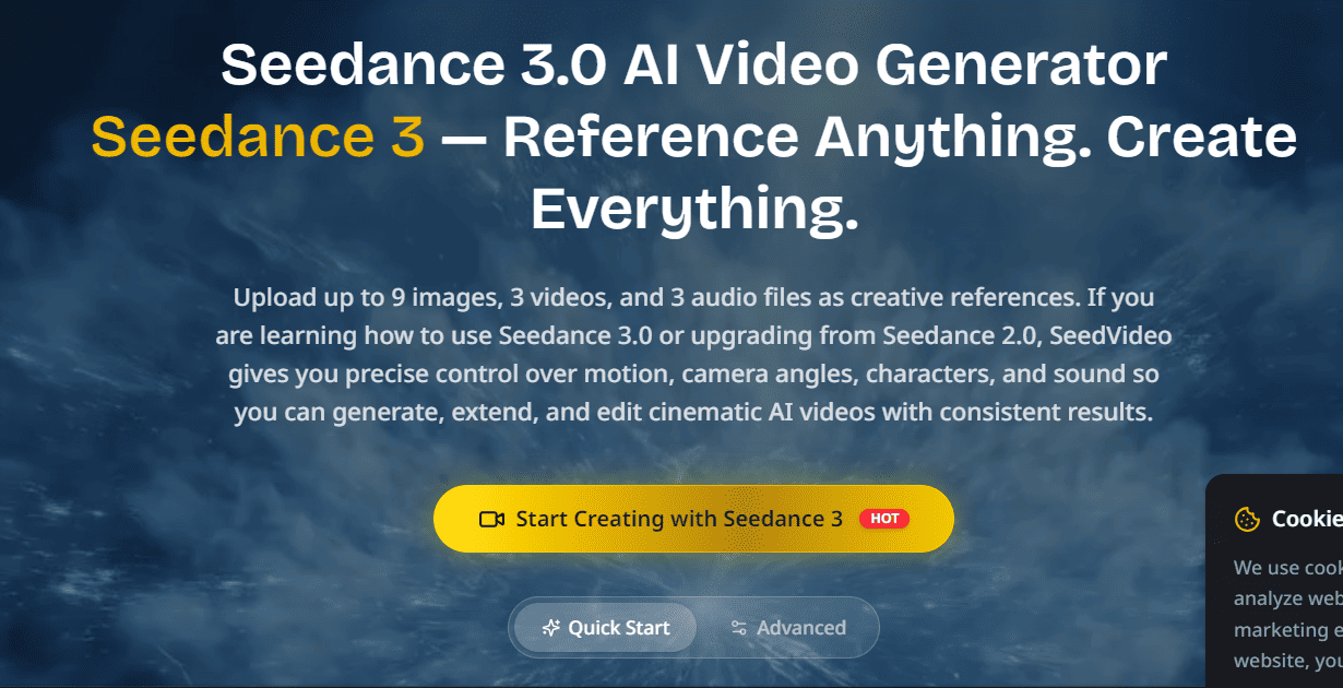 Seedance 3.0 AI Video Generator Seedance 3 — Reference Anything. Create Everything.