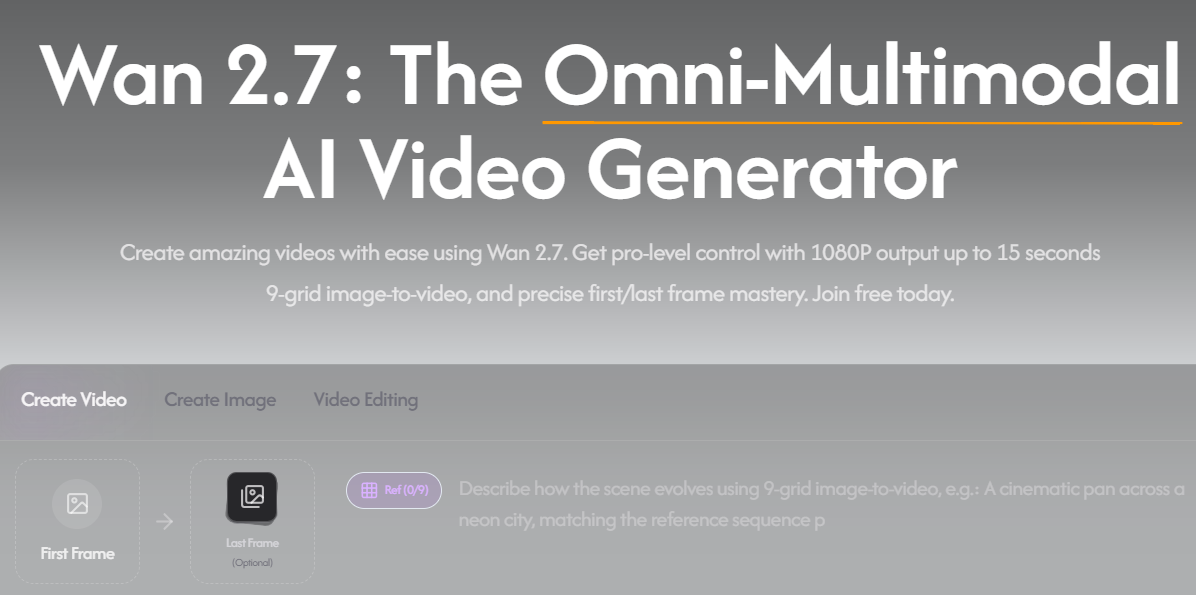 Wan 2.7 AI Video Generator