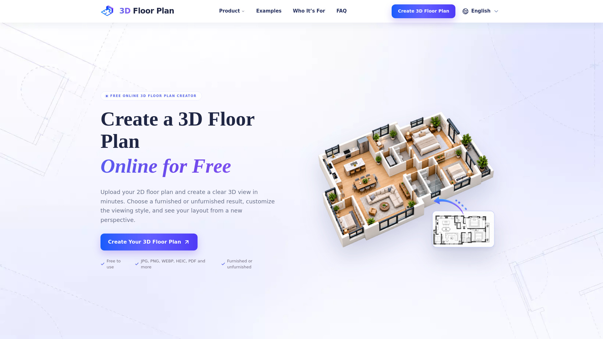 3D Floor Plan AI