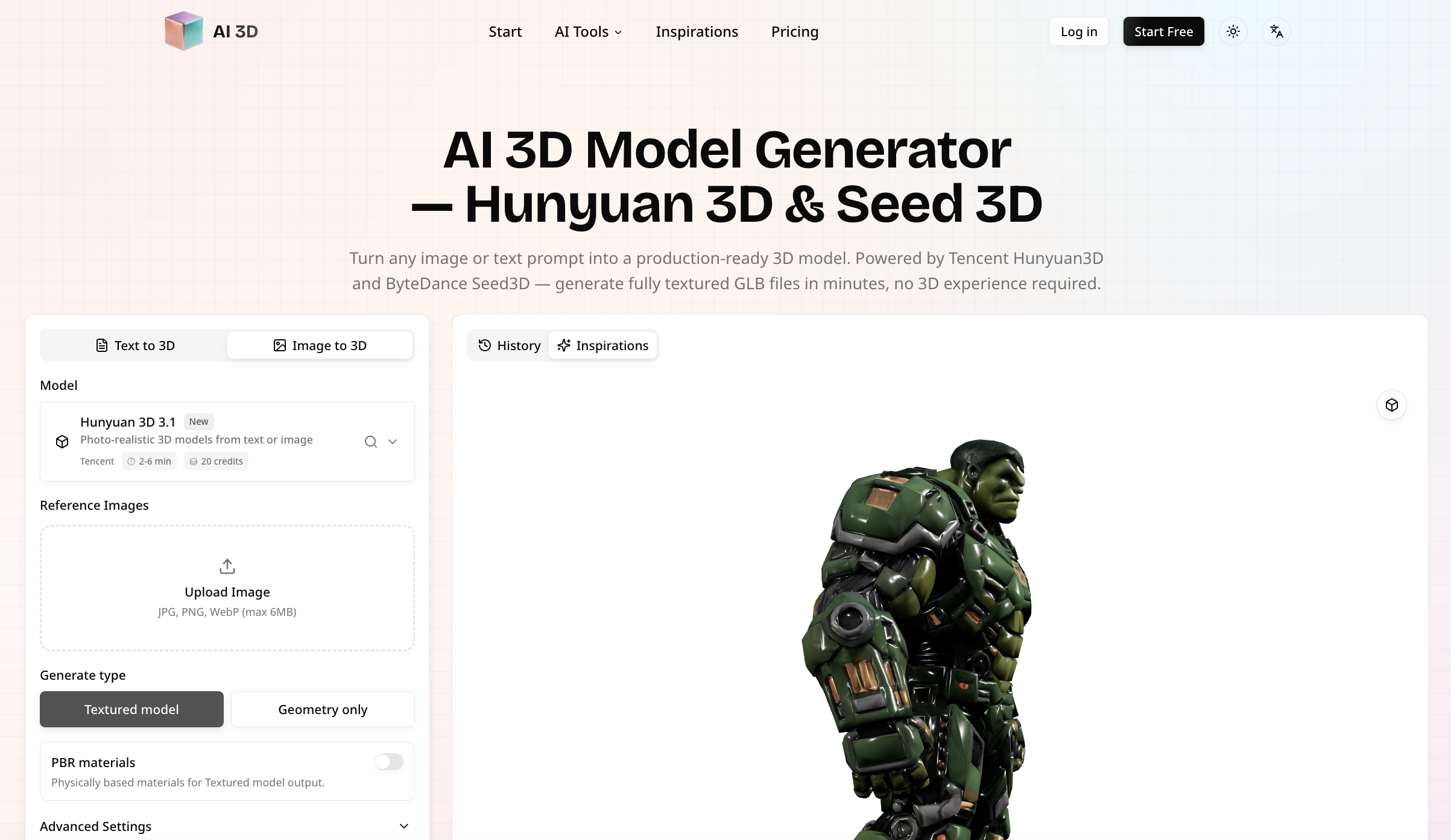 AI 3D Model Generator— Hunyuan 3D & Seed 3D