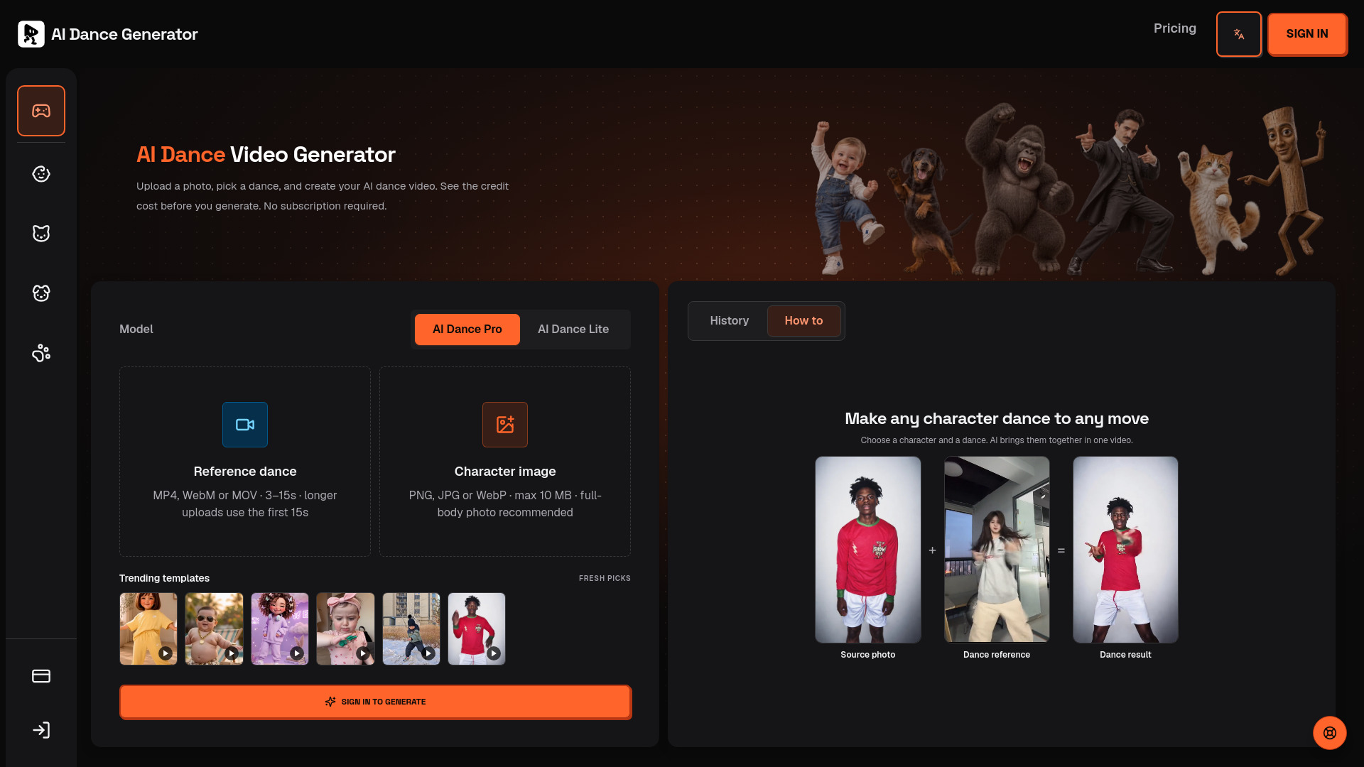 AI Dance Generator