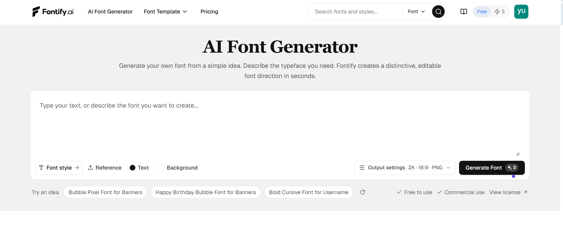 AI Font Generator