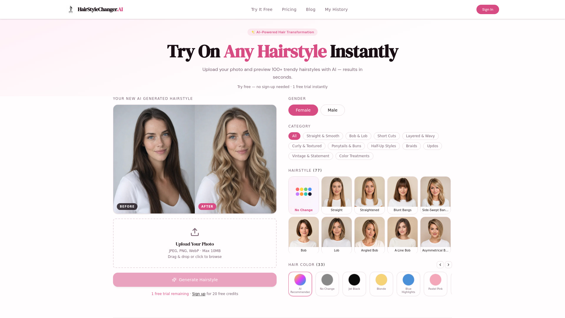 Changeur de coiffure AI - 1