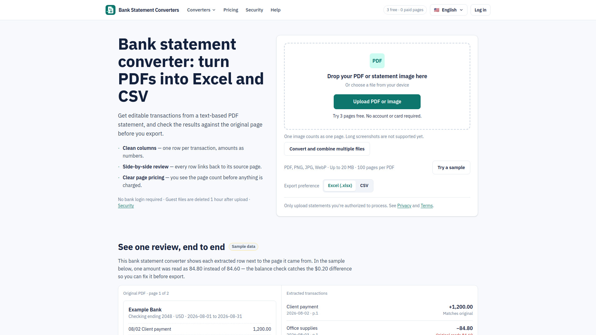 Conversores de Extrato Bancário