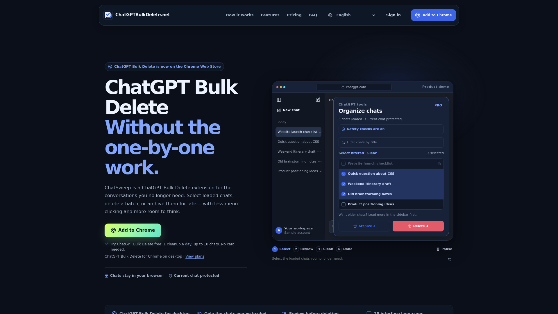 ChatGPT Bulk Delete