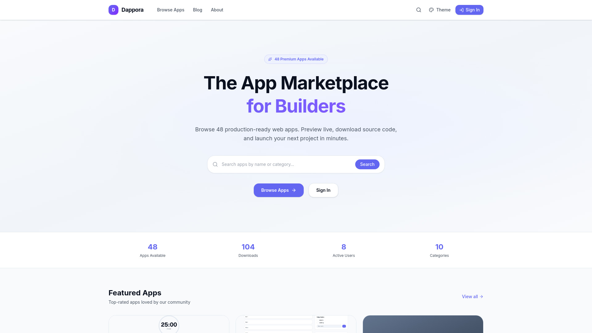 Dappora -48 Full-Stack SaaS Apps