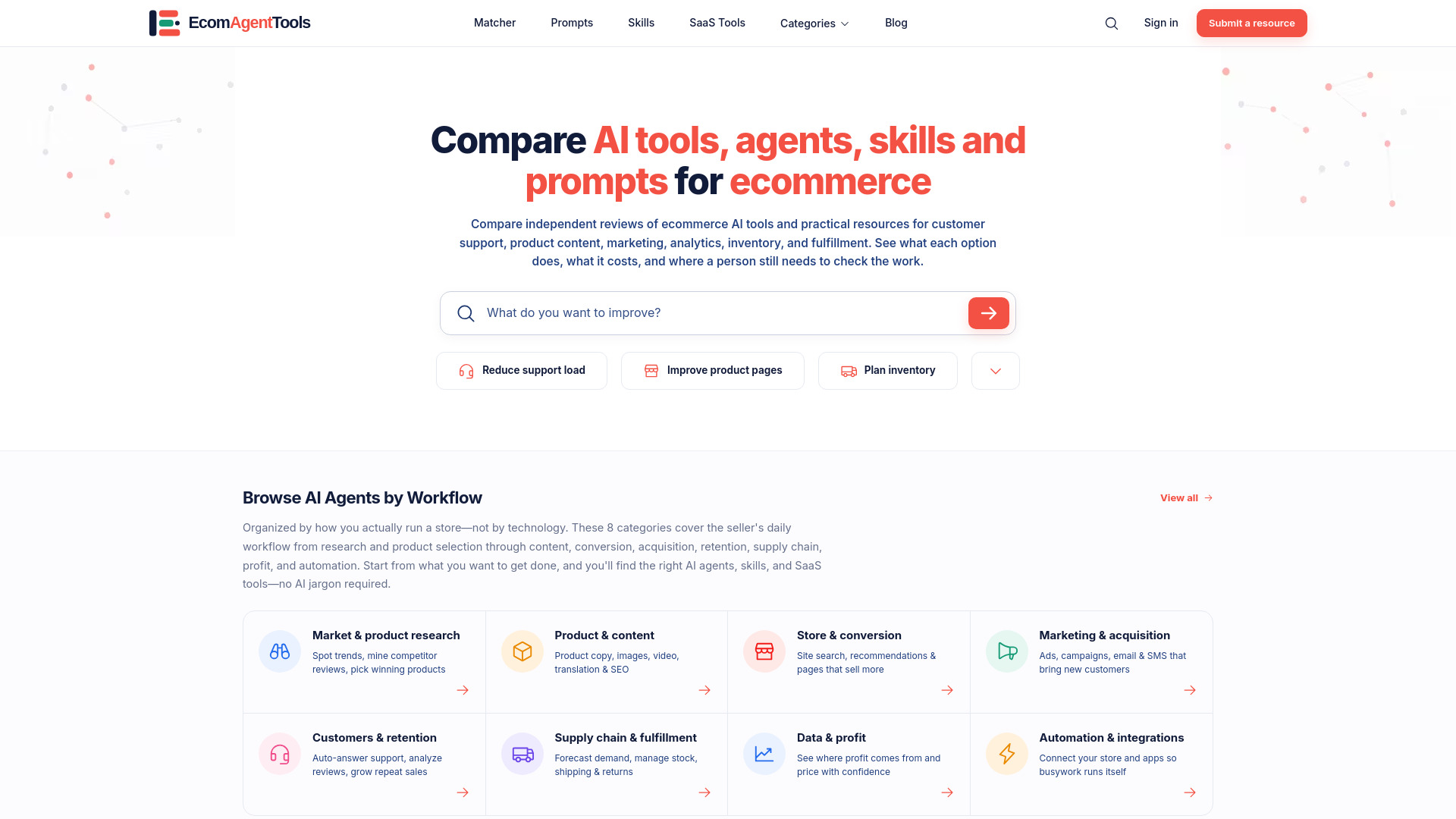 Outils pour agents e-commerce