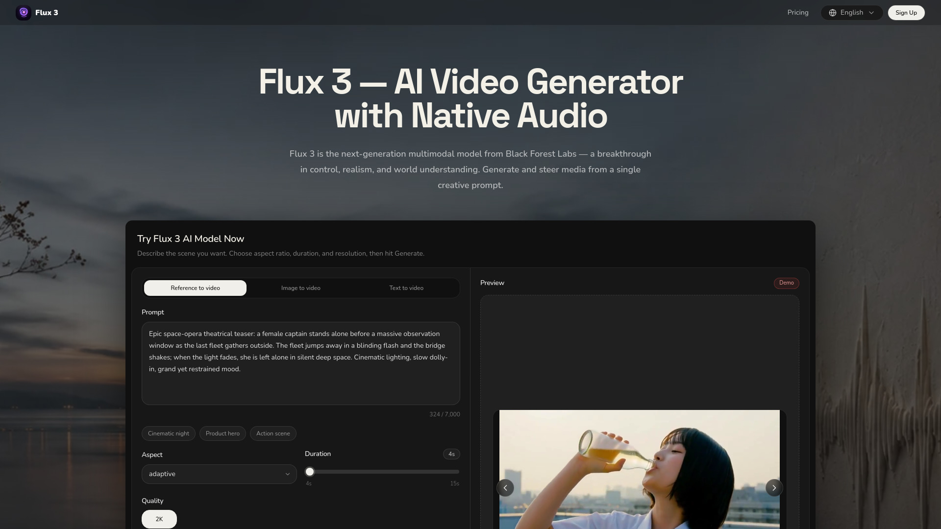 Flux 3 Video Generator