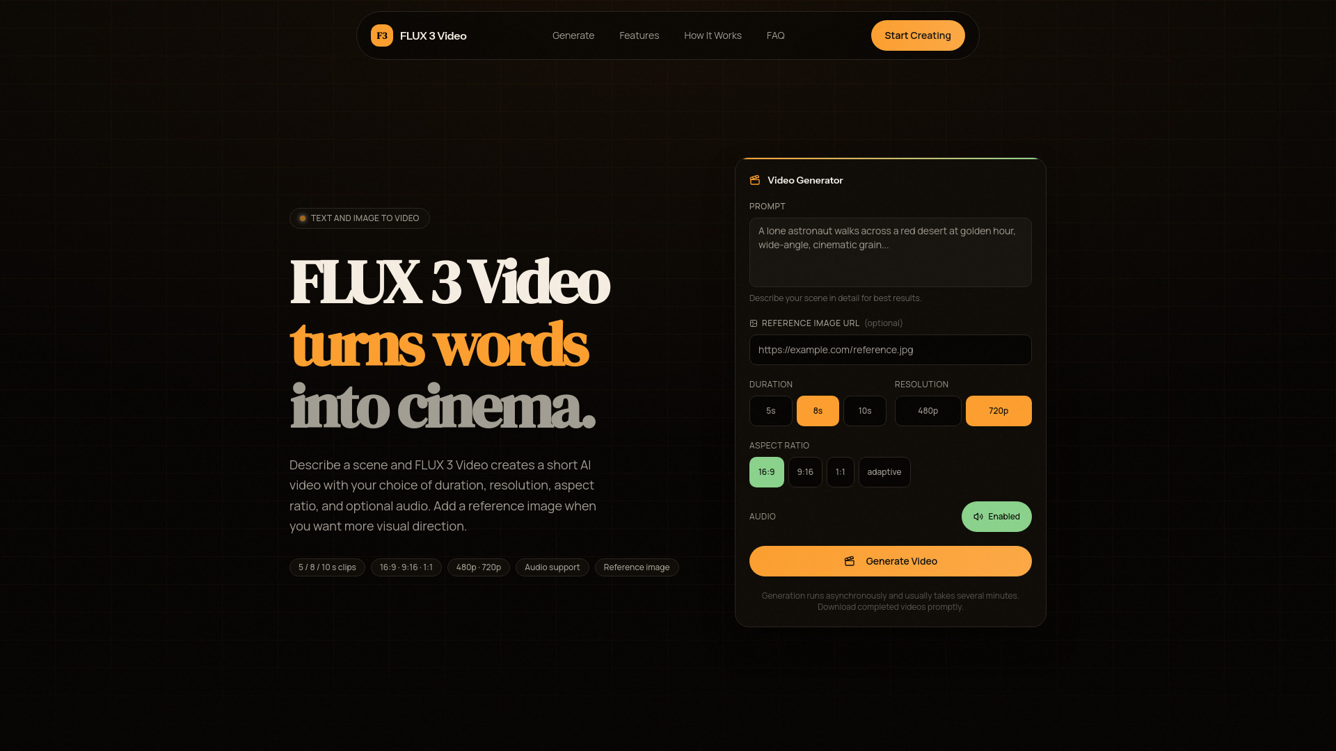 Vídeo FLUX 3