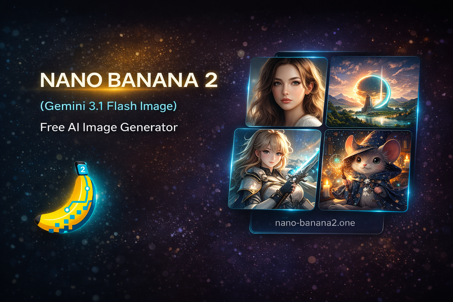 Nano Banana 2 — Free AI Image Generator & Photo Editor (Gemini 3.1 Flash)