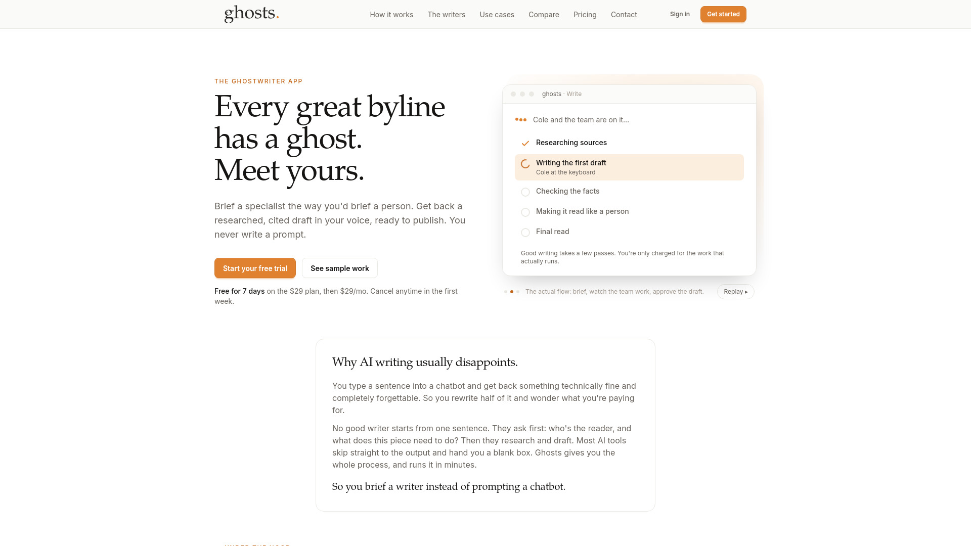 Ghosts AI Ghostwriter