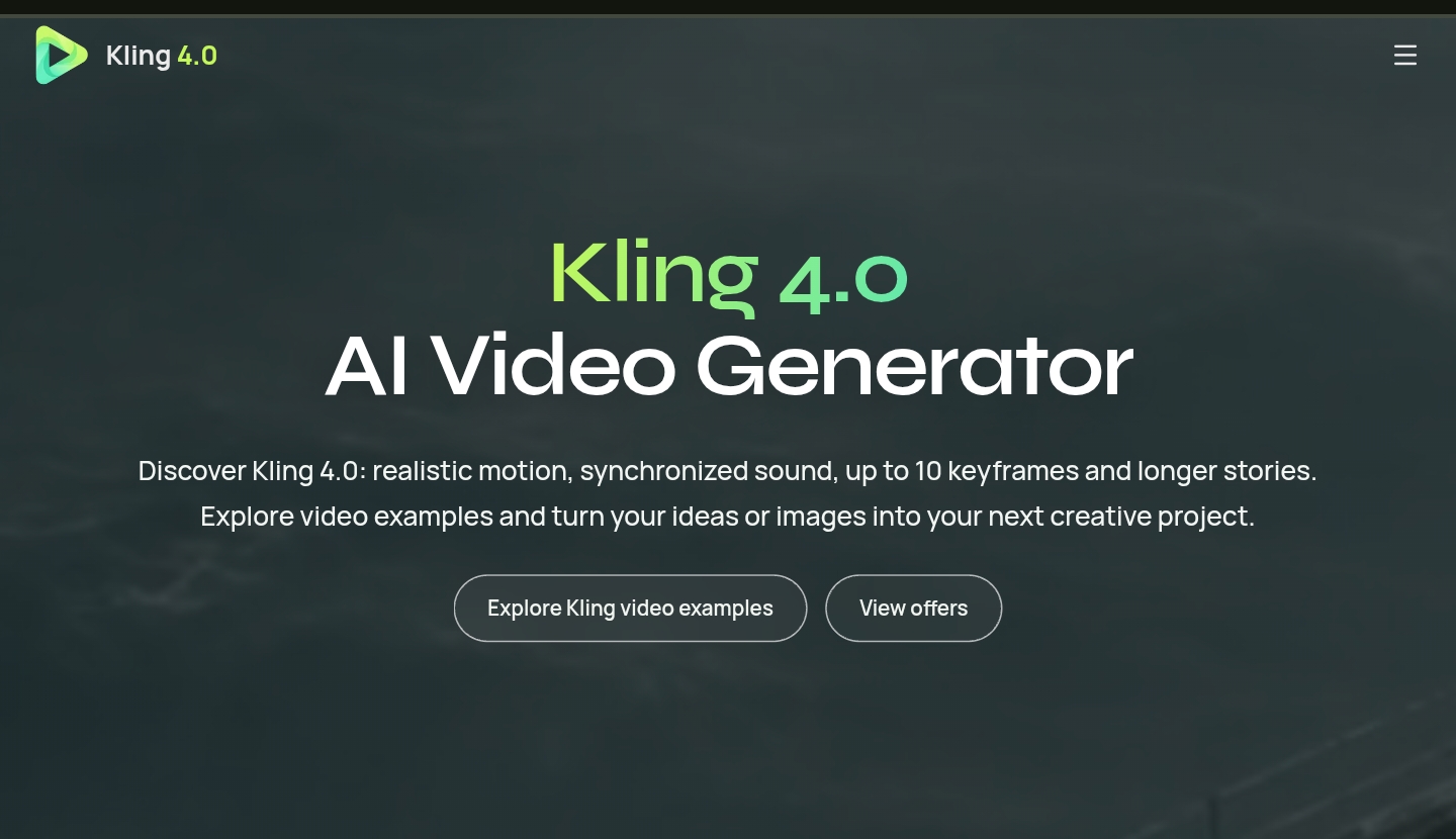 Kling 4.0  tv