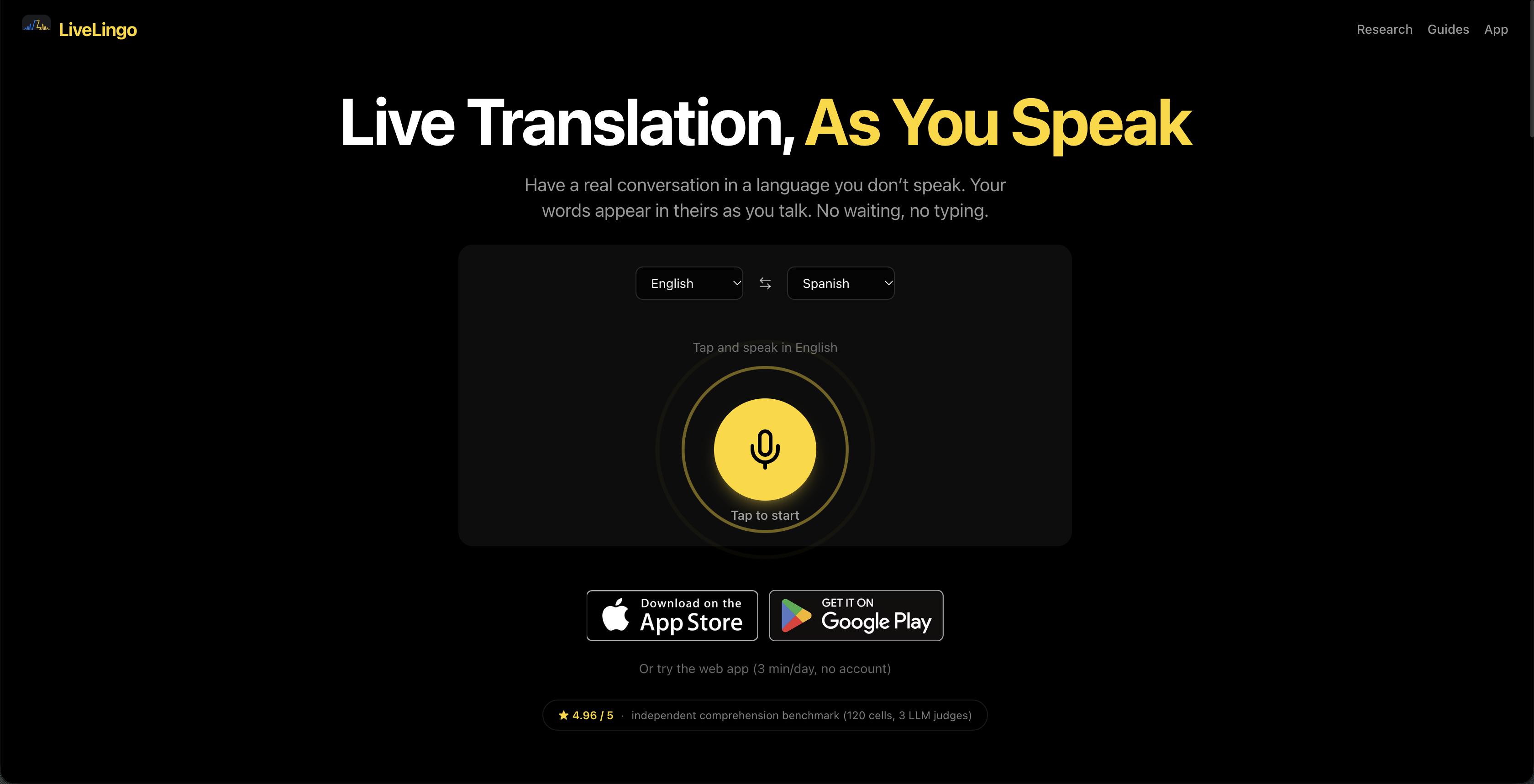 LiveLingo - Traducteur vocal
