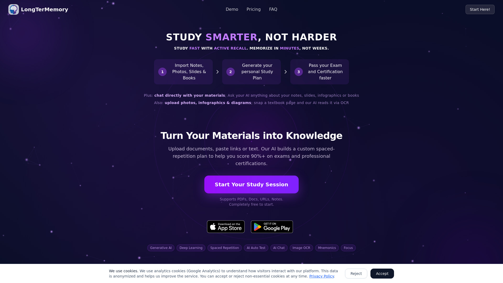LongTerMemory AI Study tool