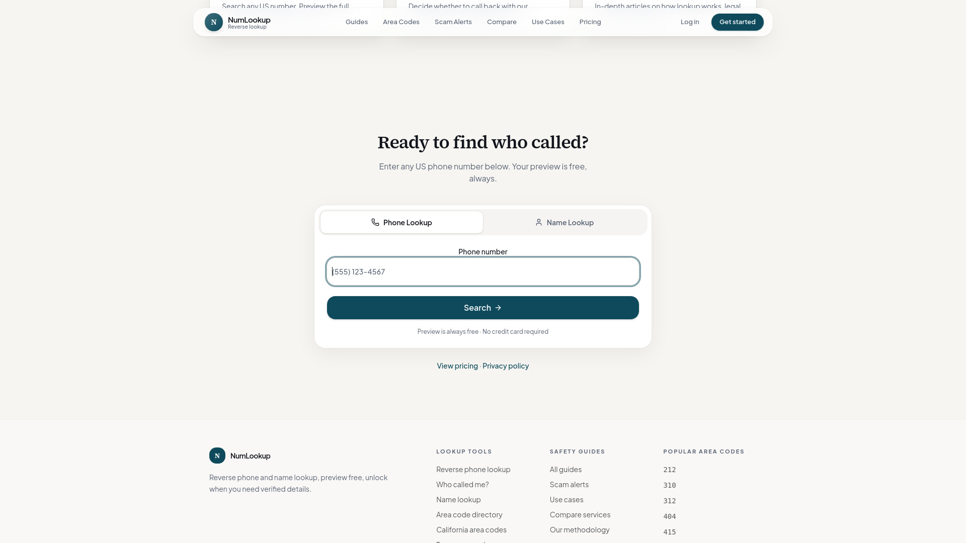 Num Lookup