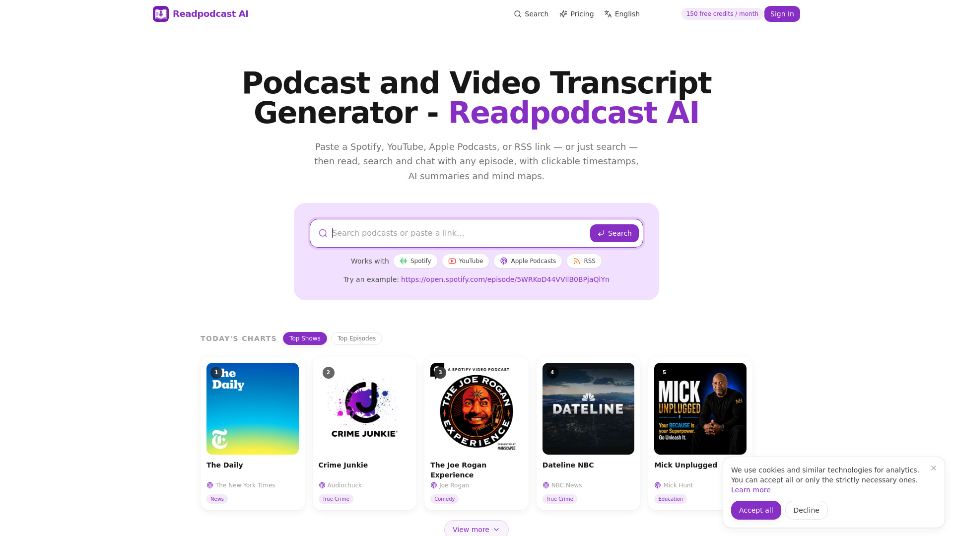 Readpodcast AI