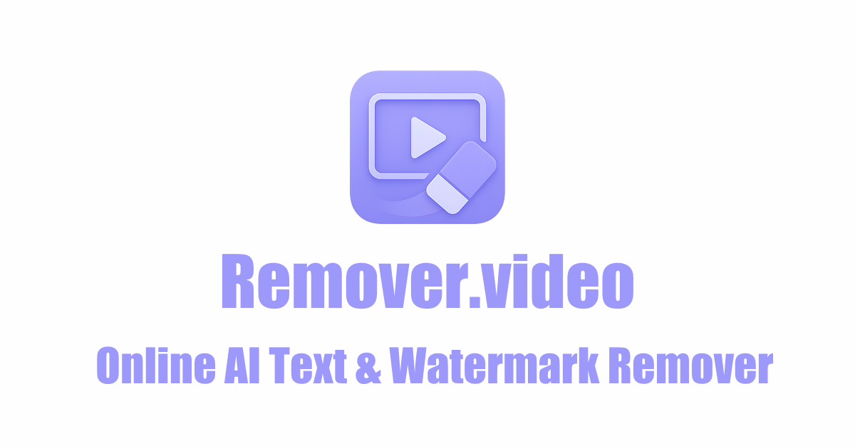 Remover.video - AI Text & Watermark Remover | Free Editor