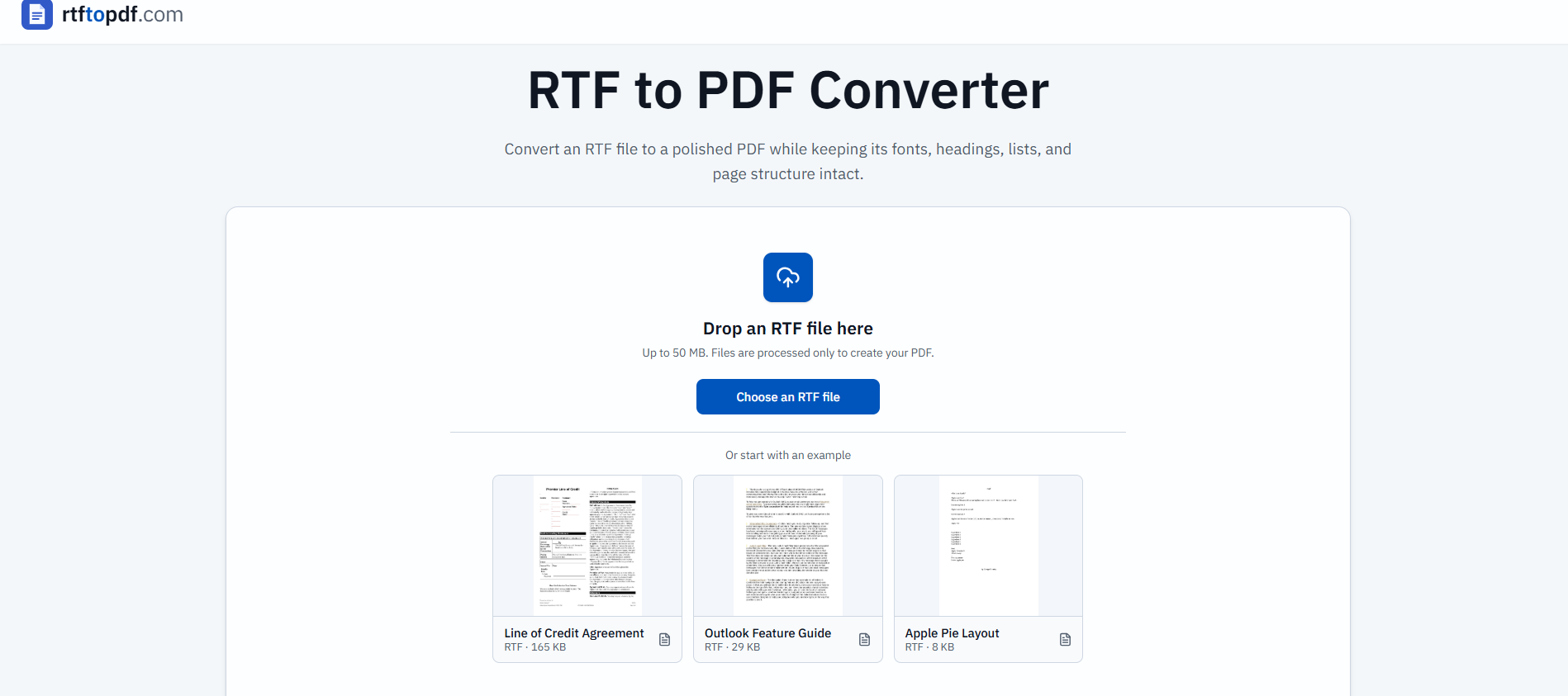 Convertisseur RTF en PDF