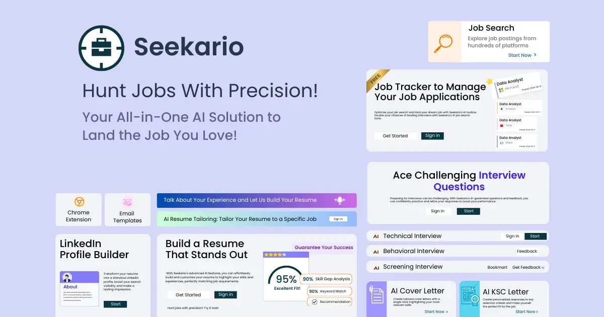 Seekario — универсальная платформа для поиска работы с искусственным интеллектом