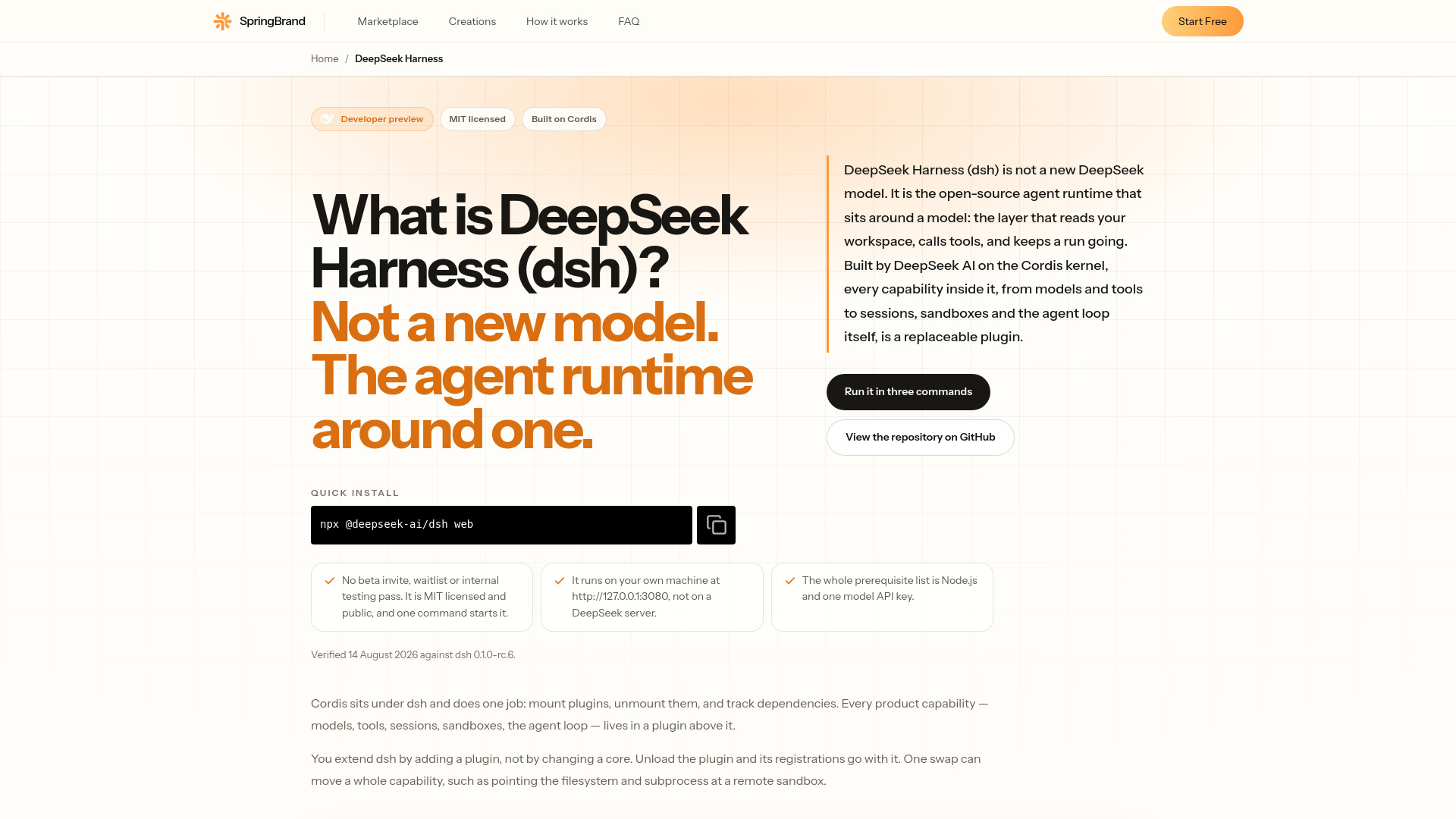 arnês deepseek springbrand