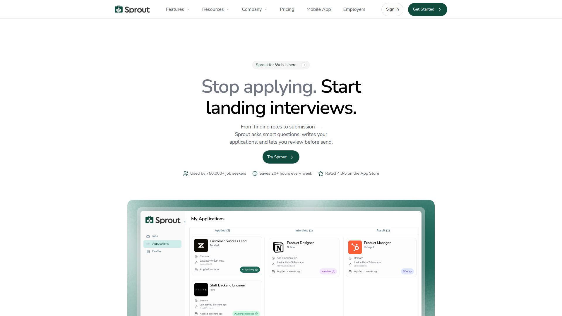 Sprout - AI Job Search