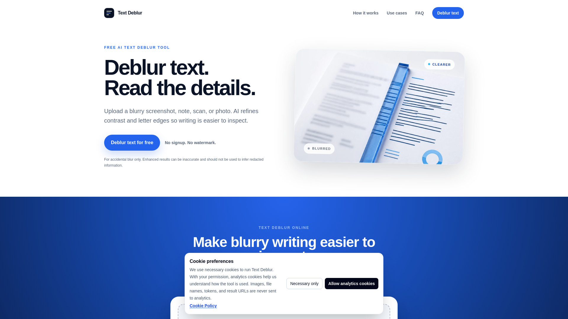Text Deblur
